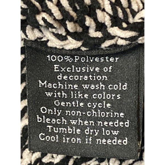 Rock & Republic Pull Over Hoodie cable knit sweater Small Black Gray - Picture 10 of 12